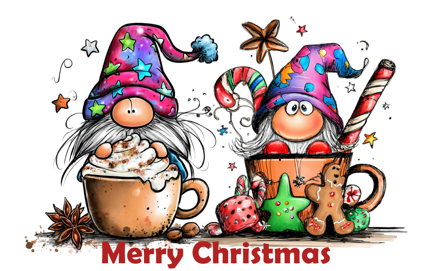 Christmas gnome UVDTF transfer Gnome (Transfer only)