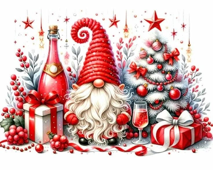 Christmas gnome Transfer Red