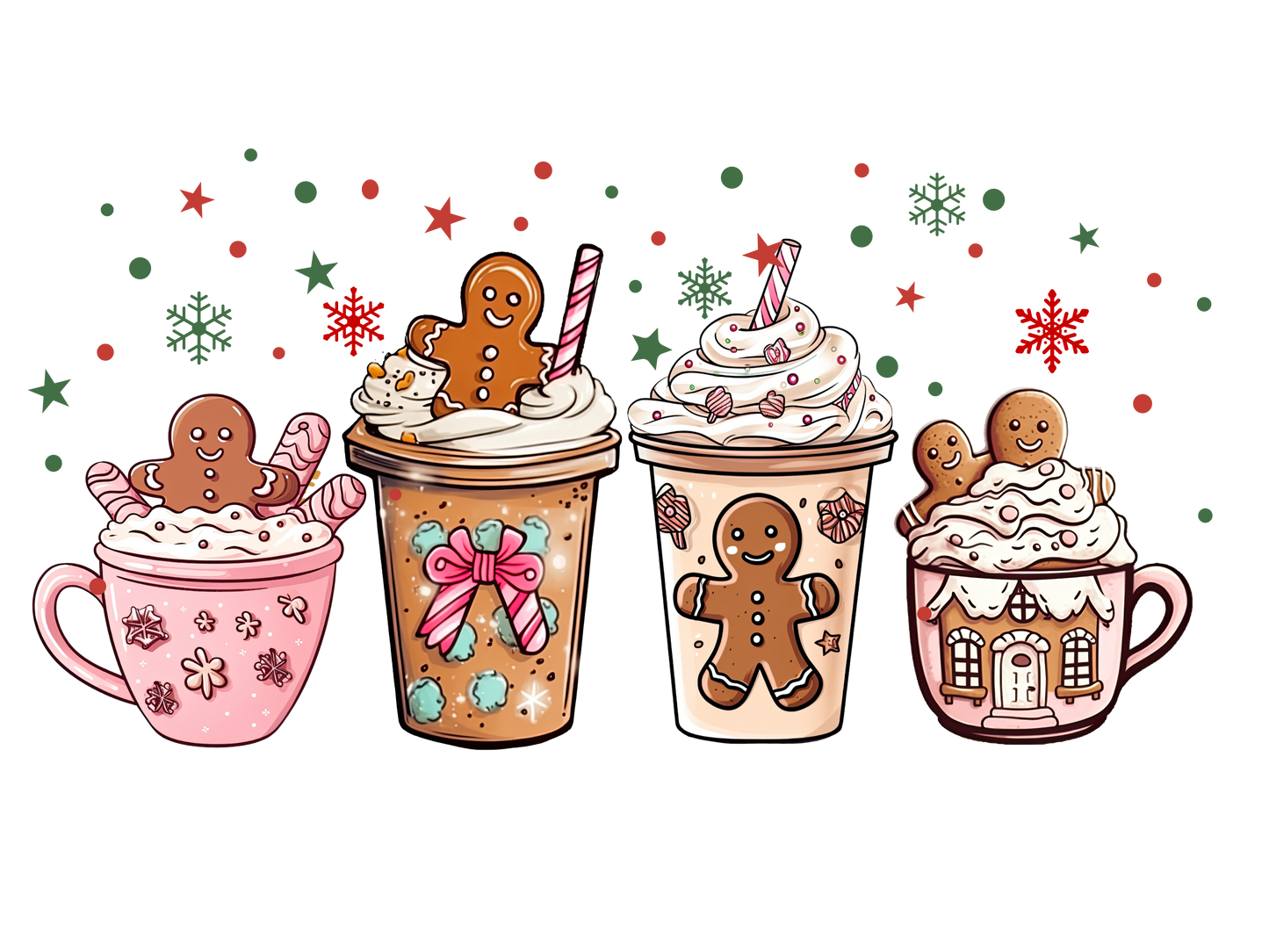 Christmas Coffee DTF transfer (Transfer only)