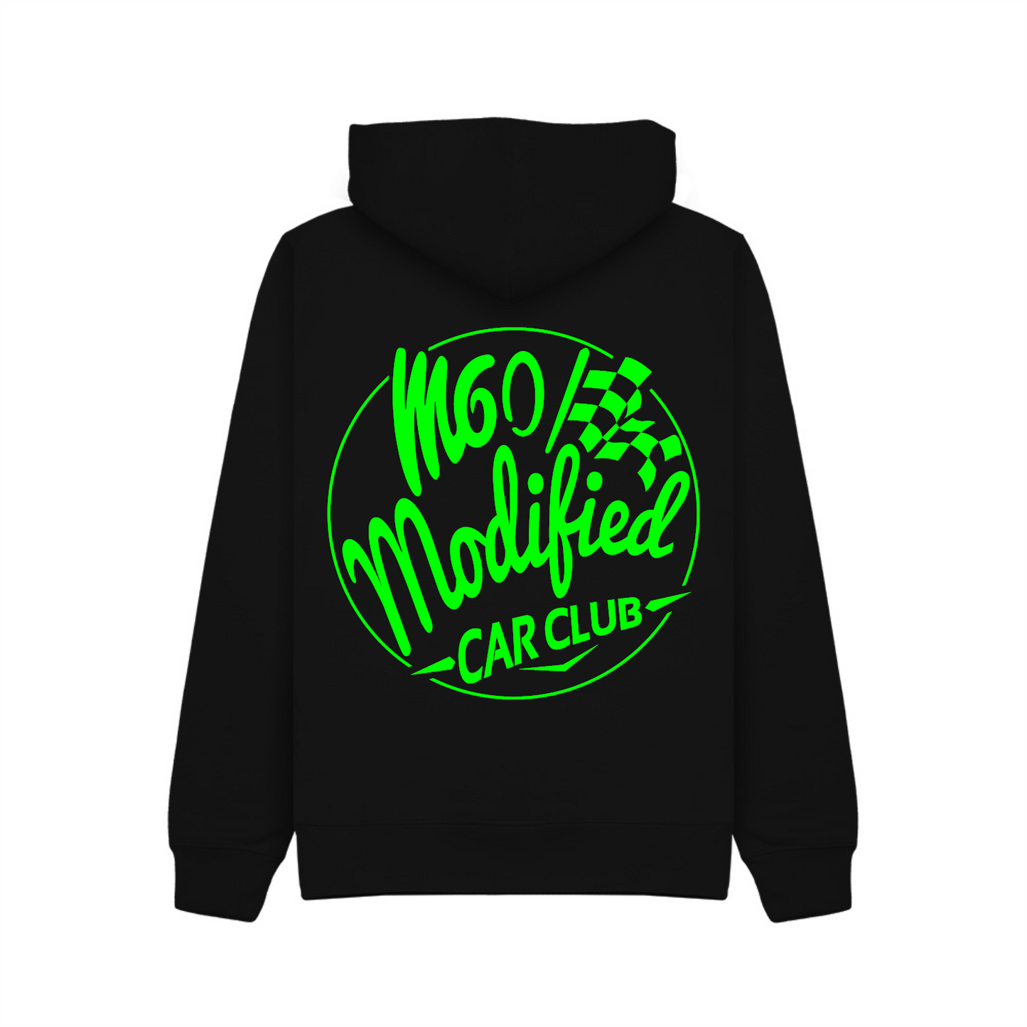 Premium Hoodie Black/Neon Green