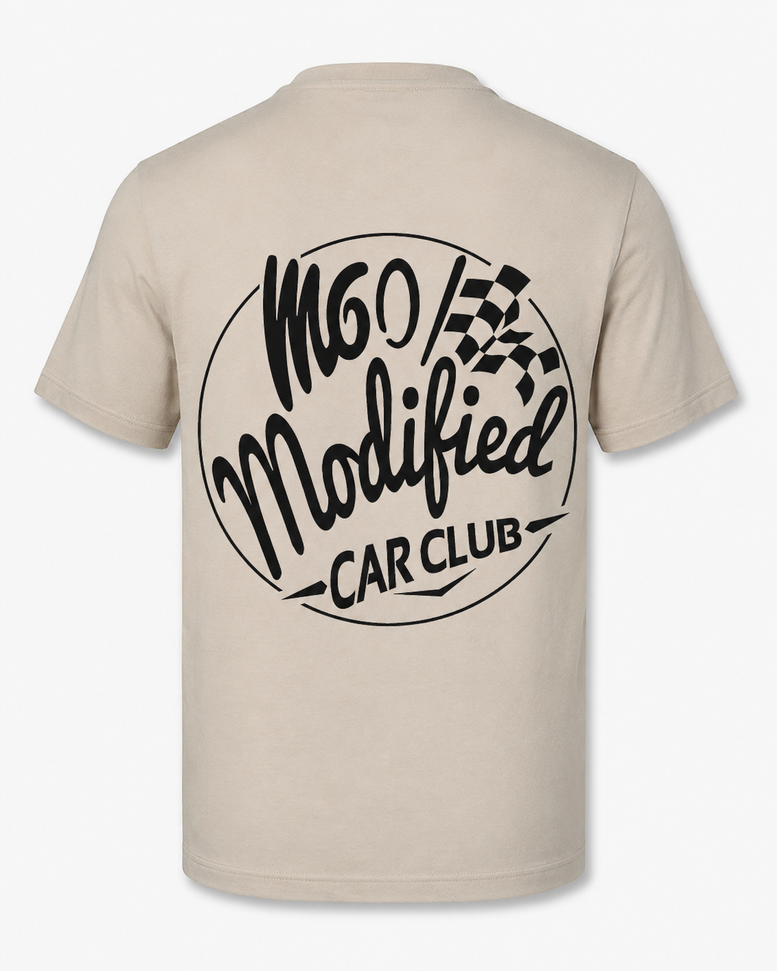 NEW Short Sleeved Heavy Cotton Beige Tee