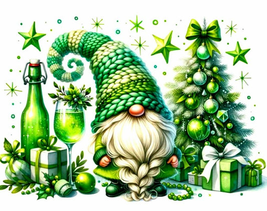 Christmas gnome Transfer Green