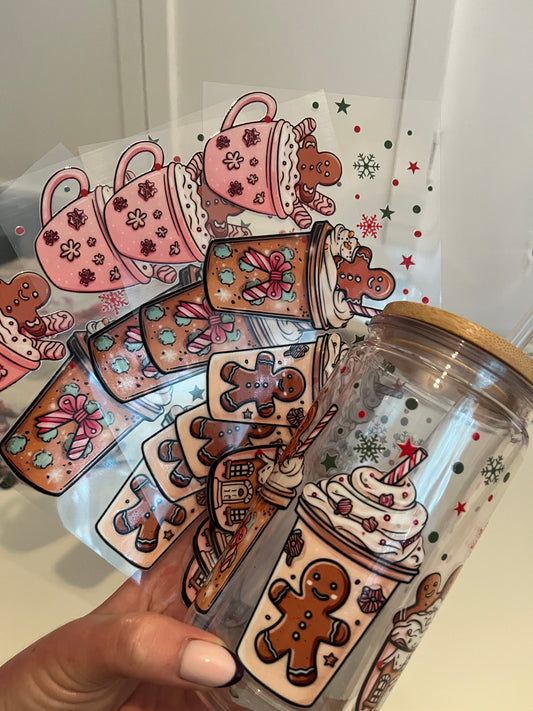 Christmas UVDTF transfer Gingerbread (Transfer only)