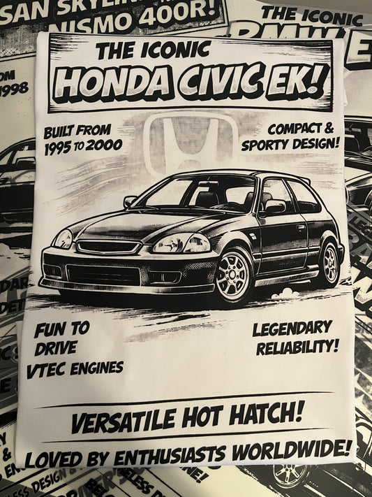 Iconic Comic Tee Honda Civic Ek