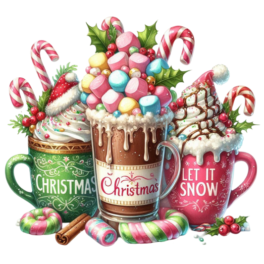 Christmas Drinks DTF Transfer