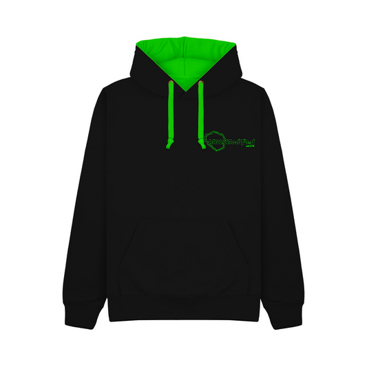 Premium Hoodie Black/Neon Green